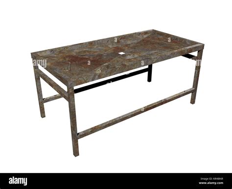rusty metal table